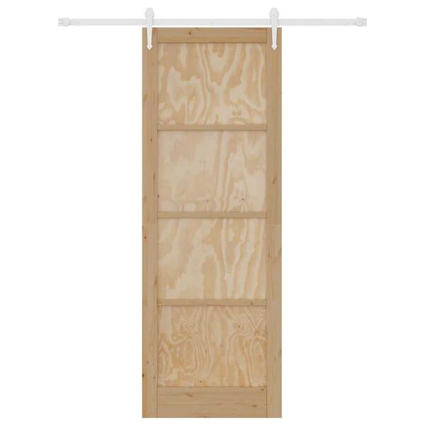 vidaXL Sliding Door ORKDAL Brown 83 x 232 cm Solid Pine Wood