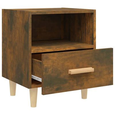 vidaXL Bedside Cabinet Smoked Oak 40x35x47 cm