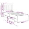 vidaXL Bed Frame with Drawer White 75 x 190 cm Engineer Wood
