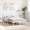 vidaXL Bed Frame White 120 x 190 cm Solid Pine wood