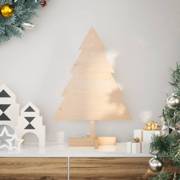 vidaXL Wooden Christmas Tree for Decoration 70 cm Solid Wood