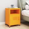 vidaXL Nightstand Mustard Yellow 35x35x51 cm Steel
