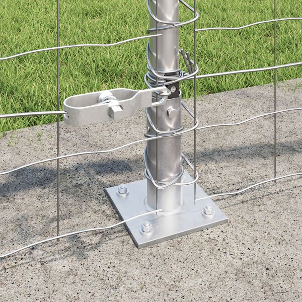 vidaXL Fence with Posts Silver 0.4 x 10 m Steel