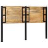 vidaXL Headboard 160 cm Solid Wood Mango and Iron