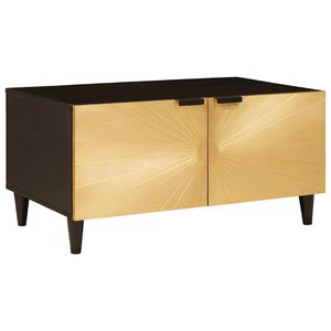 vidaXL Coffee Table Black and Gold 80 x 50 x 40 cm Engineered Wood