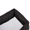vidaXL Dog Bed Dark Grey and White 85.5x70x23 cm Linen Look Fleece