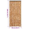 vidaXL Fly Curtain Ochre and White 90x200 cm Chenille