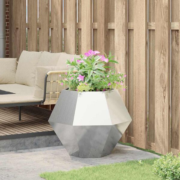 vidaXL Planter Silver 75 x 75 x 60 cm Stainless Steel
