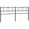 vidaXL Metal Replace Headboard Black 193 cm