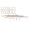 vidaXL Bed Frame without Mattress White Solid Wood 200x200 cm (810038+818591)