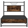 vidaXL Bed Frame without Mattress Smoked Oak 90x190 cm Single Engineered Wood