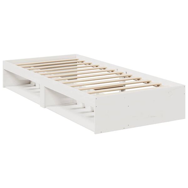 vidaXL Day Bed without Mattress White 100x200 cm Solid Wood Pine