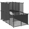 vidaXL Animal Cage | Black | Polypropylene (PP), Steel | Medium | Foldable