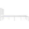 vidaXL Metal Bed Frame without Mattress with Headboard White 193x203cm