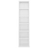 vidaXL CD Cabinet High Gloss White 21x20x88 cm Engineered Wood