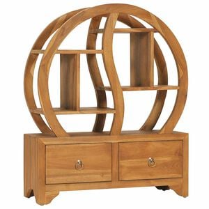 vidaXL Cabinet with Yin Yang Shelf 68x26x83 cm Solid Teak Wood