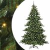 vidaXL Artificial Hinged Christmas Tree Green 210 cm PVC and Steel