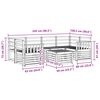 vidaXL Outdoor Sofa Set 7 pcs Natural Solid Acacia Wood