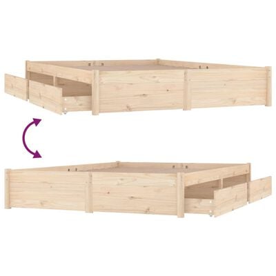 vidaXL Bed Frame with Drawers 160x200 cm