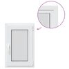 vidaXL Basement Window "RISOR" 50x75 cm Tilt&Turn DIN Left White