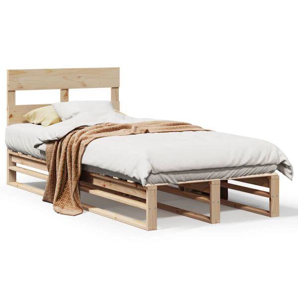 vidaXL Bed Frame without Mattress 100x200 cm Solid Wood Pine