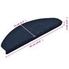 vidaXL Stair Mats Self-adhesive 30 pcs 65x21x4 cm Navy Half Round Large