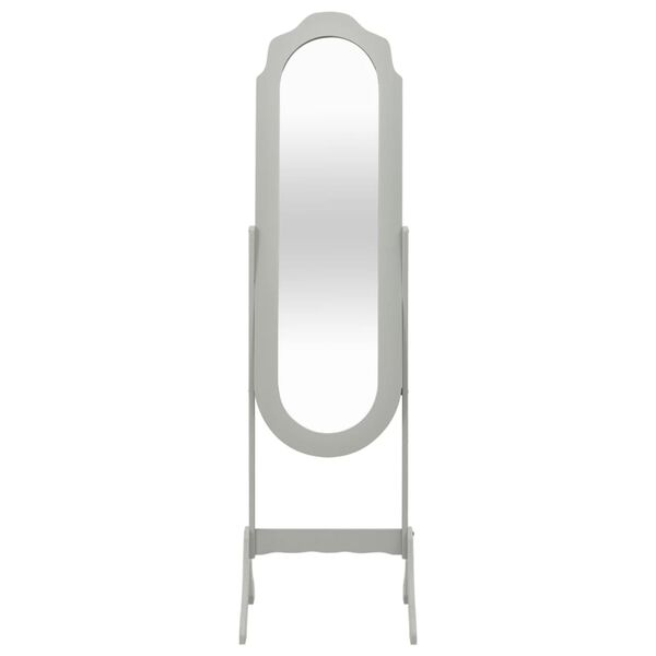 vidaXL Free Standing Mirror Grey 46x48x164 cm