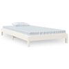 vidaXL Stack Bed without Mattress White 90x190 cm Single Solid Wood Pine