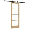 vidaXL Sliding Door ORKDAL Natural and Black 73.5 x 198.5 cm