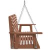 vidaXL Garden Swing Bench with Metal Chains Brown Solid Wood Fir