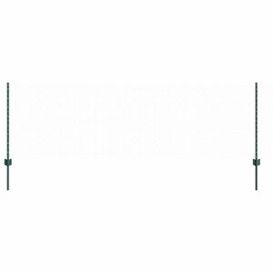 vidaXL Hexagonal Fence with Post 50 x 0.8 m PVC-Coated Steel Green