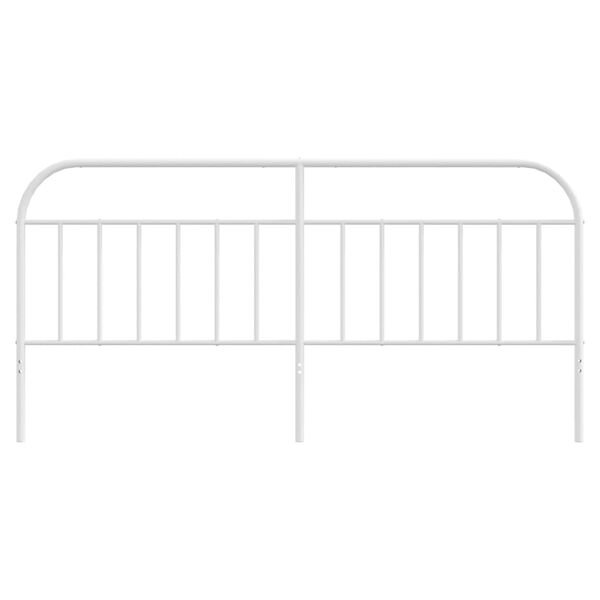vidaXL Metal Replace Headboard White 200 cm