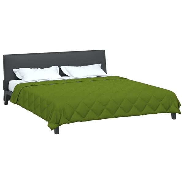 vidaXL Full Year Duvet Green 240 x 260 cm Microfiber