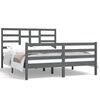 vidaXL Bed Frame without Mattress Grey Solid Wood 150x200 cm King Size