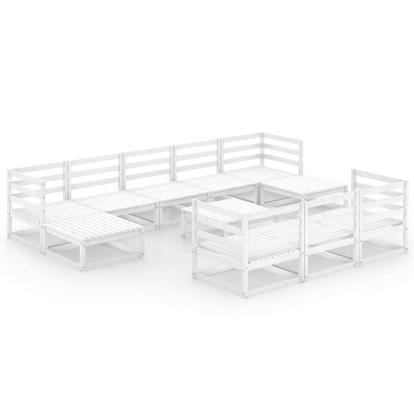 vidaXL 11 Piece Garden Lounge Set Solid Pinewood