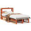 vidaXL Bed Frame without Mattress Wax Brown 75x190 cm Small Single Solid Wood Pine