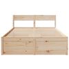 vidaXL Bed Frame without Mattress 135x190 cm Double Solid Wood Pine