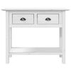 vidaXL Console Table BODO White 90x34.5x73 cm Solid Wood Pine