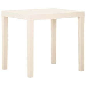 vidaXL Garden Table White 79x65x72 cm Plastic