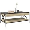 vidaXL Coffee Table with Infinity LED Sonoma Oak 90x50x38 cm