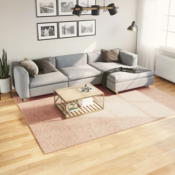 vidaXL Rug HUARTE Short Pile Soft and Washable Blush 200x280 cm