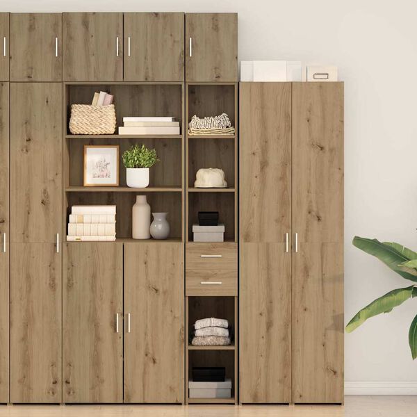 vidaXL Storage Cabinet 2 pcs Artisan Oak 30 x 42.5 x 225 cm