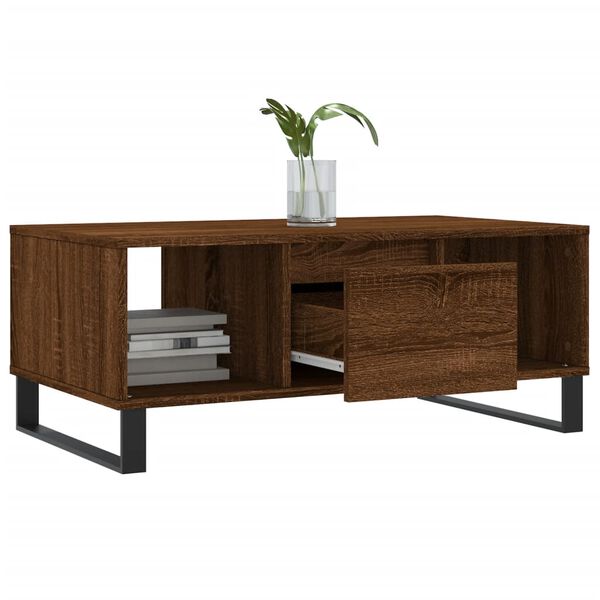 vidaXL Coffee Table Brown Oak 90x50x36.5 cm Engineered Wood