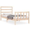 vidaXL Bed Frame without Mattress 90x190 cm Single Solid Wood Pine
