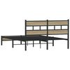 vidaXL Bed Frame without Mattress Sonoma Oak 140x200 cm Engineered Wood