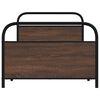 vidaXL Bed Frame Without Mattress 100x200 cm Brown Oak Engineered Wood