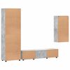 vidaXL TV Cabinet Set with Drawer FLORIN Concrete Grey Engineered Wood