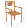 vidaXL 5 Piece Garden Dining Set Solid Teak Wood
