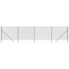 vidaXL Wire Mesh Fence Anthracite 1.8x10 m Galvanised Steel