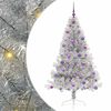 vidaXL Artificial Pre-lit Christmas Tree Silver 180 cm PET